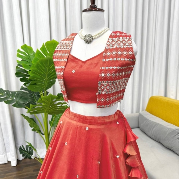 Wedding lehenga party wear lehenga, ethnic wear Traditional lehenga With Jacket - Picture 2 of 16
